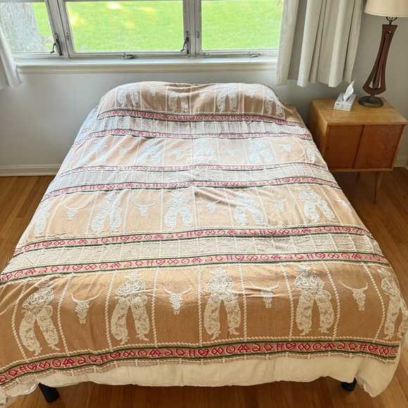 Vintage Bates Ranch Cowboy Western Twin‎ Bedspread 1950s Roy Rogers Style USA - Picture 6 of 8